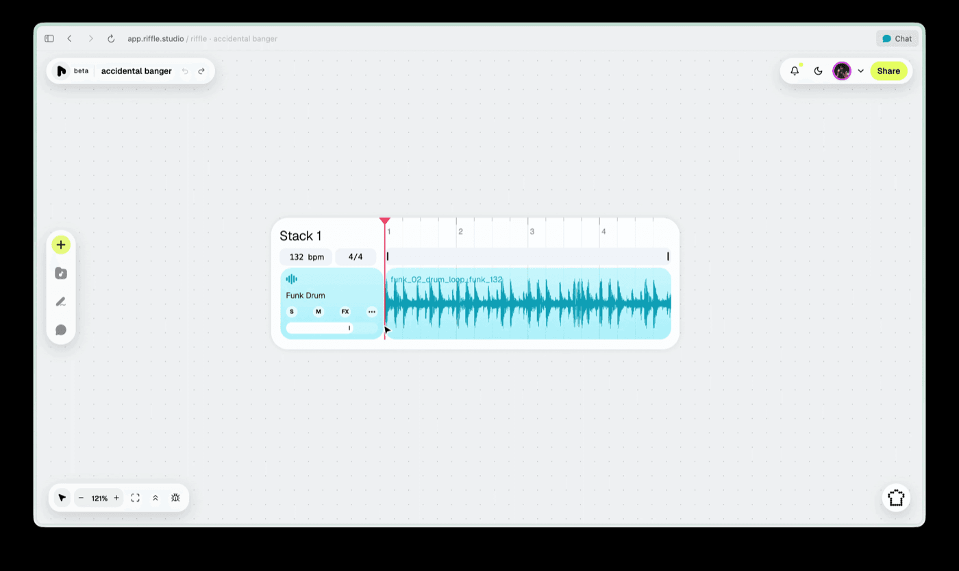 Duplicating a track from the right-click menu