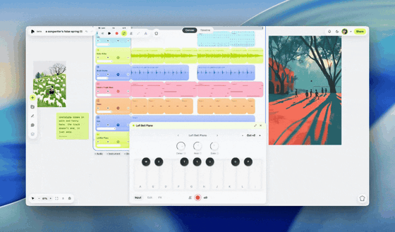 Colour, hold, and glide macros on the MIDI keyboard